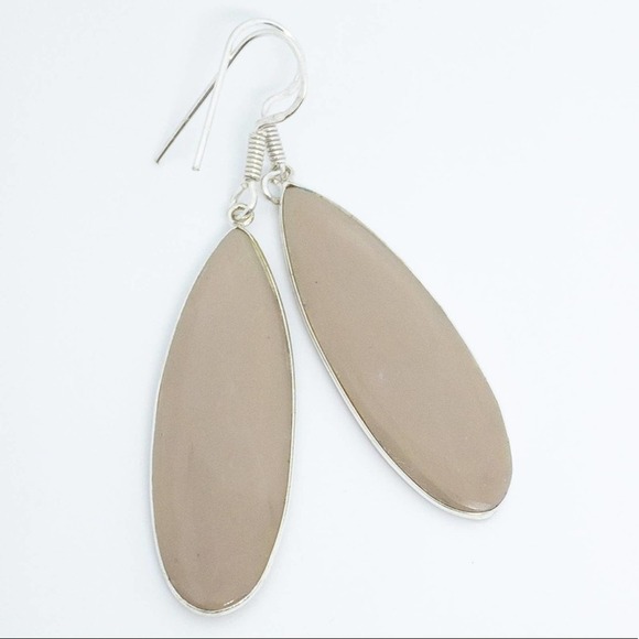 Mookaite 925 Sterling Silver Statement Earrings - Artisan Crafted - Picture 11 of 14